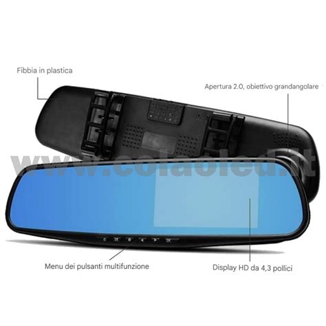 Specchietto retrovisore interno elettrocromatico BMW E46 con pulsanti Homelink