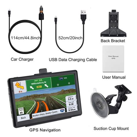 Schema di un sistema di navigazione GPS per auto con componenti principali