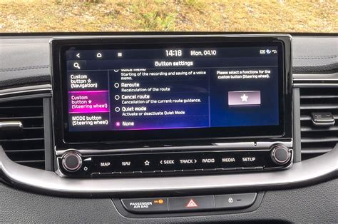 Schermata infotainment Kia Ceed climatizzatore