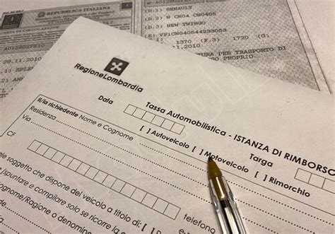 Moduli per il rimborso del bollo auto