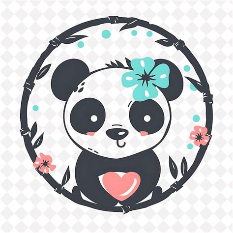 Panda stilizzato con cuffie wireless