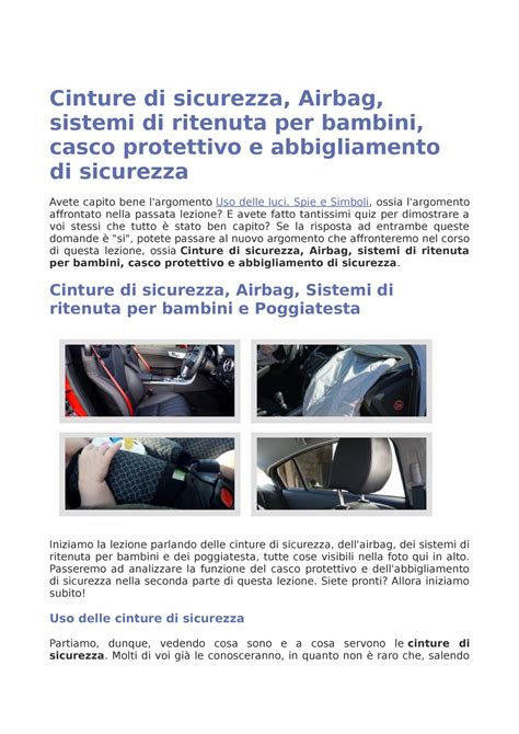 Infografica sulla sicurezza nelle citycar: airbag, ESP e altri sistemi