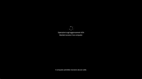 Indicatore di avanzamento di un aggiornamento software su uno schermo Sync