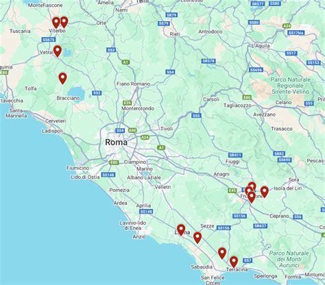 Mappa delle concessionarie Suzuki nel Lazio