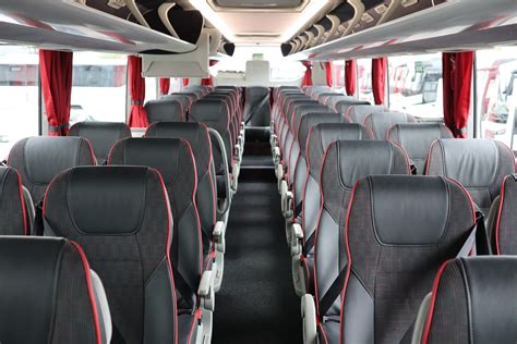 Volvo 9700 Dd interior with passenger seats and amenities