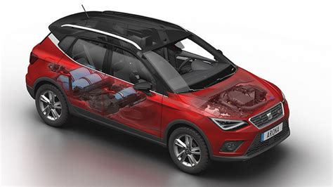 Schema del vano bagagli della SEAT Arona TGI con evidenza del serbatoio metano