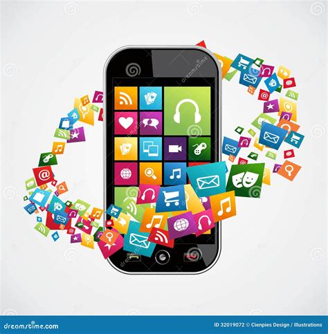 Smartphone con icone di app musicali