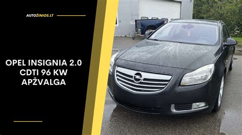 Infografica: Caratteristiche principali Opel Insignia 2.0 CDTI