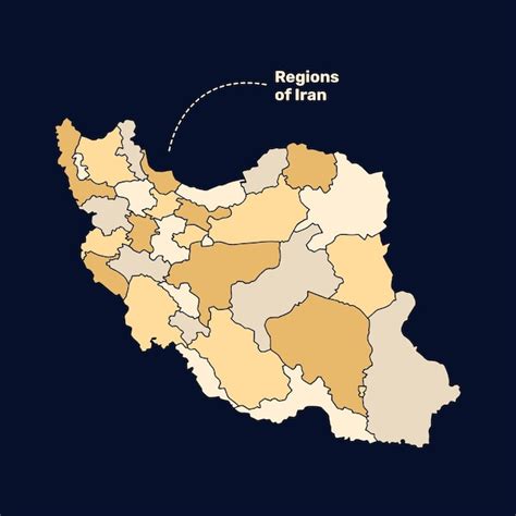 Mappa delle regioni montuose dell'Iran