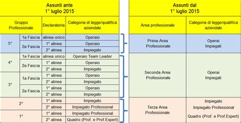 Diagramma che illustra i livelli di inquadramento e i diritti dei lavoratori
