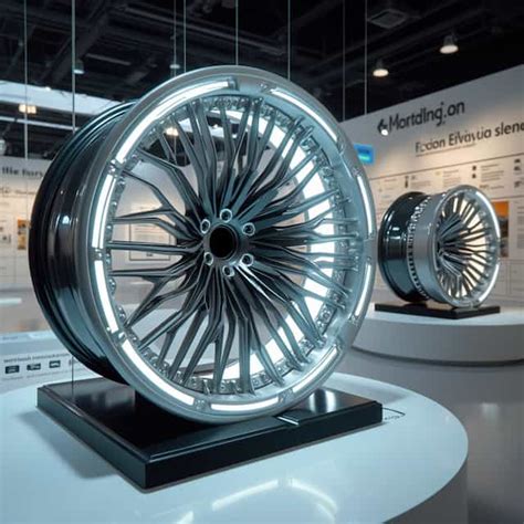 Un'auto con luci decorative installate sui cerchi delle ruote