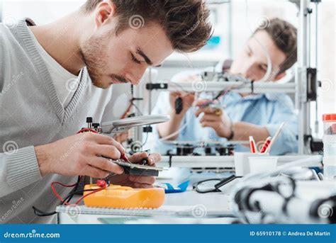 Studenti in un laboratorio di ingegneria automobilistica