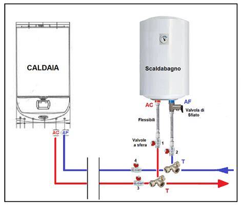 Schema di installazione semplificato dello scaldabagno ibrido