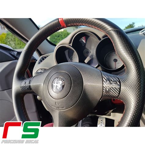 Adesivo volante Alfa 147 effetto fibra di carbonio