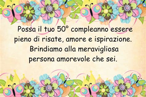 Biglietti di auguri eleganti per il cinquantesimo compleanno
