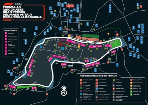 Mappa del circuito dell'Agro Pontino