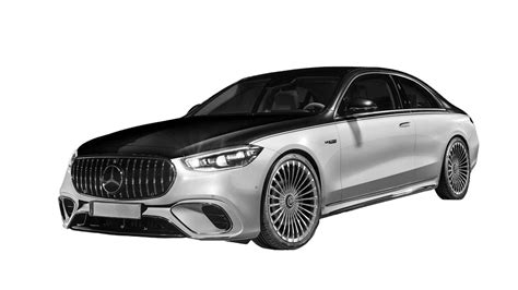 Veduta frontale di una storica Mercedes Classe S Coupé in un contesto architettonico moderno