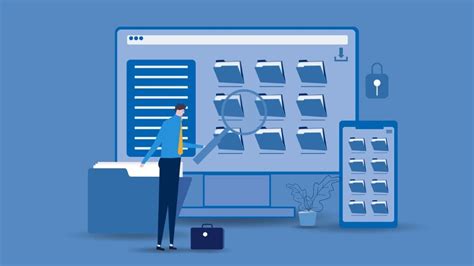 Archivista digitale al lavoro con sistemi informatici