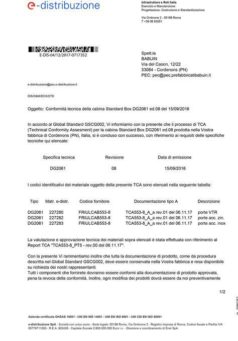 Documento omologazione