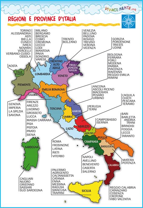 Mappa dell'Italia con indicazione delle regioni e scuole di estetica menzionate