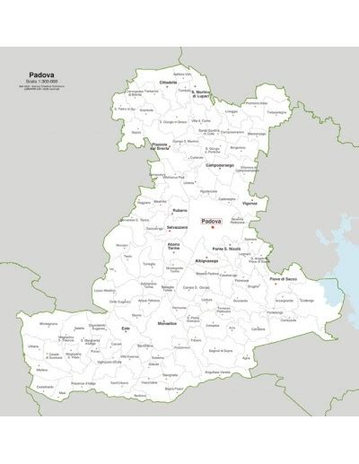 Mappa della provincia di Padova con i comuni aderenti alle ordinanze antismog