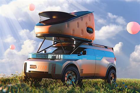 Concept di veicolo elettrico futuristico