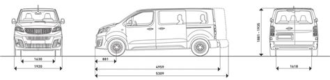 Schema delle dimensioni interne di un furgone FIAT Scudo