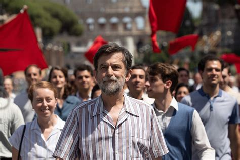 Nanni Moretti sul set de Il Sol dell'Avvenire