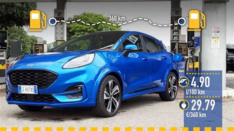 Grafico comparativo consumi Ford Puma Hybrid 125 CV