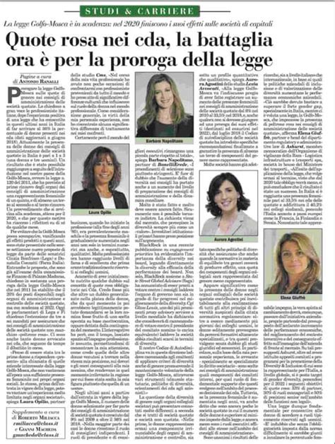 Rappresentazione grafica delle quote rosa nei CDA