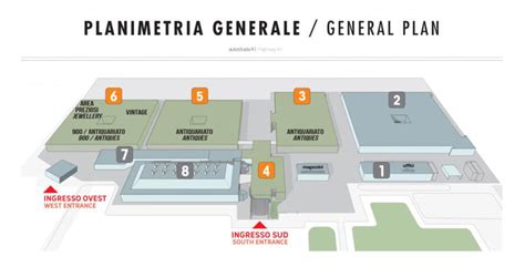 Mappa Fiera di Parma e zone di parcheggio