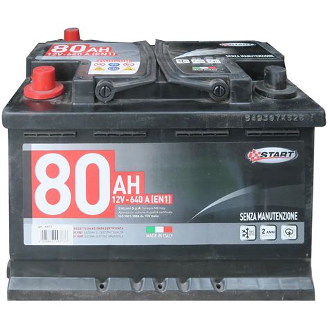 Batteria auto con specificità tecniche