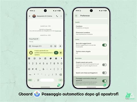 Menu delle impostazioni di Gboard per attivare il suono dei tasti
