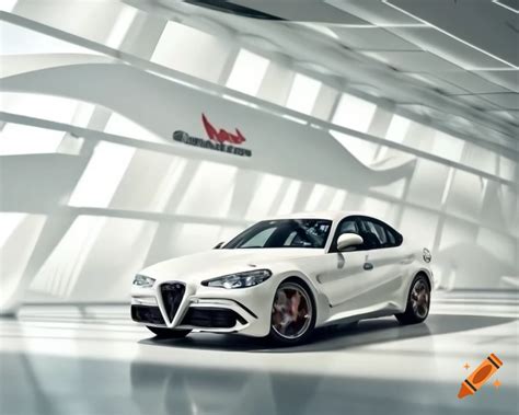 Alfa Romeo Giulia in showroom