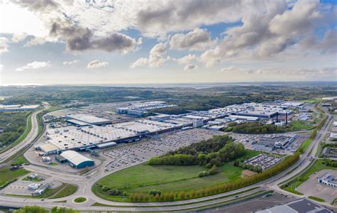 Veduta aerea dello stabilimento Volvo di Torslanda a Göteborg
