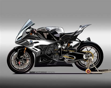 Disegno concettuale della BMW Concept RR con dettagli aerodinamici