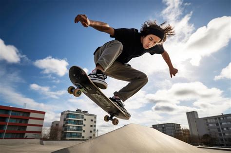 Skateboarder che esegue un drop-in su una rampa