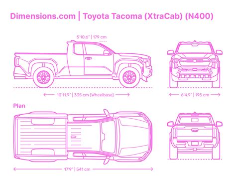 Dimensioni e configurazioni Toyota Tacoma