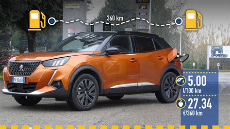 Infografica comparativa consumi Peugeot 2008 diesel vs benzina