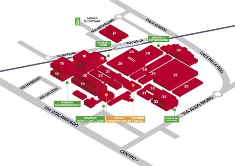 Mappa del quartiere fieristico di Pinerolo