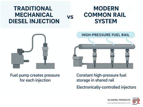 Diagramma comparativo Common Rail vs sistemi tradizionali
