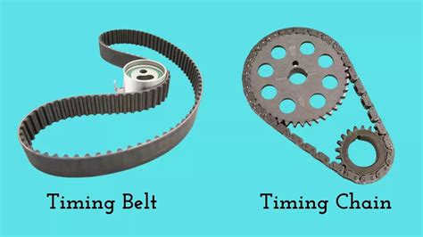 Diagram comparing timing belt vs timing chain