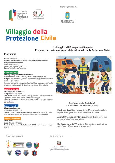 Ringraziamenti alla protezione civile