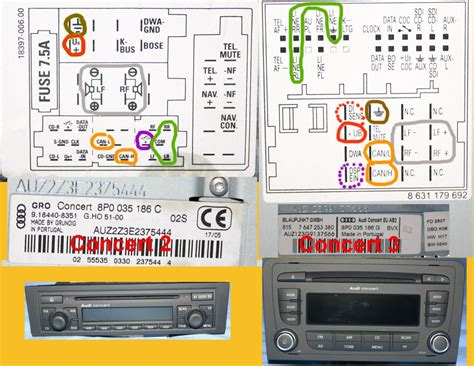 Schema di rimozione autoradio Audi Concert