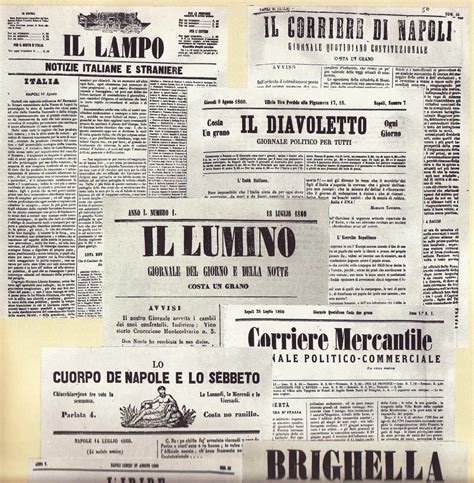 Giornali dell'epoca con titoli manipolati
