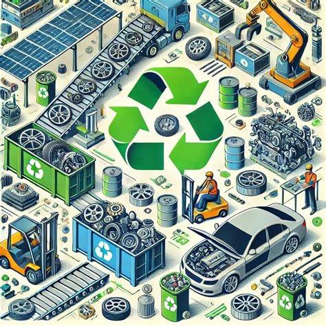 Car parts recycling process