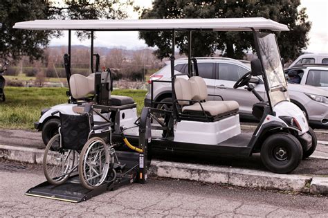 Veicolo per trasporto disabili in azione