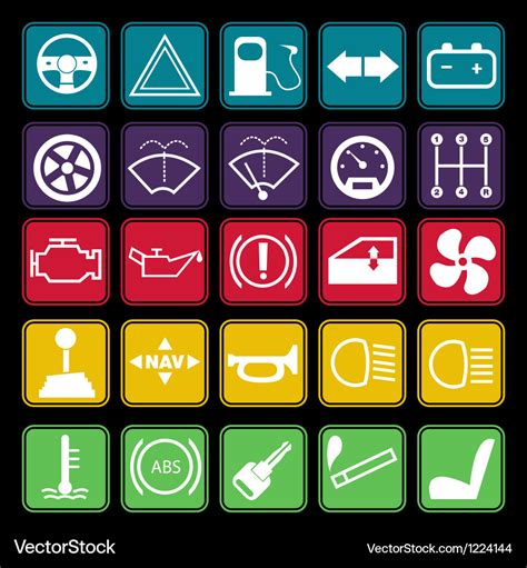 Smartphone and car dashboard icons