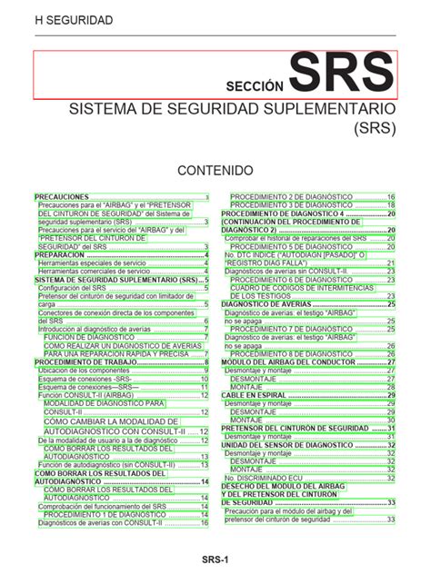 Componenti sistema SRS