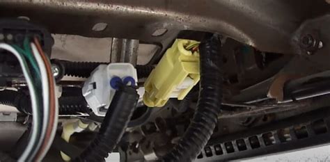 Under-seat wiring harness with yellow connector